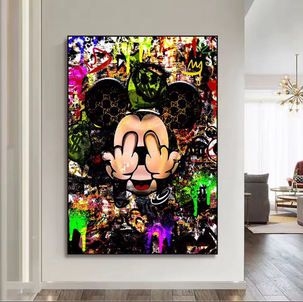 FAIR LUXURY HOME – Rebel Mickey Graffiti (50×70 cm)