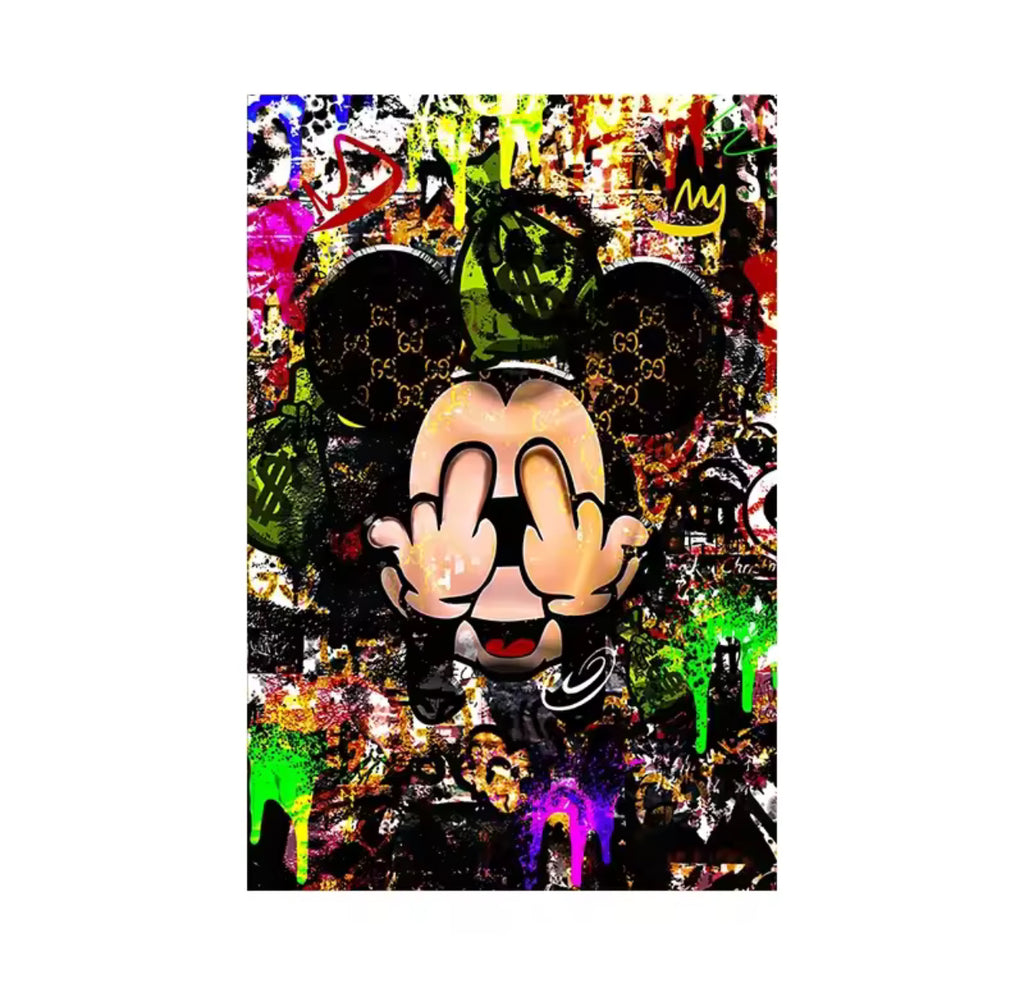 FAIR LUXURY HOME – Rebel Mickey Graffiti (50×70 cm)