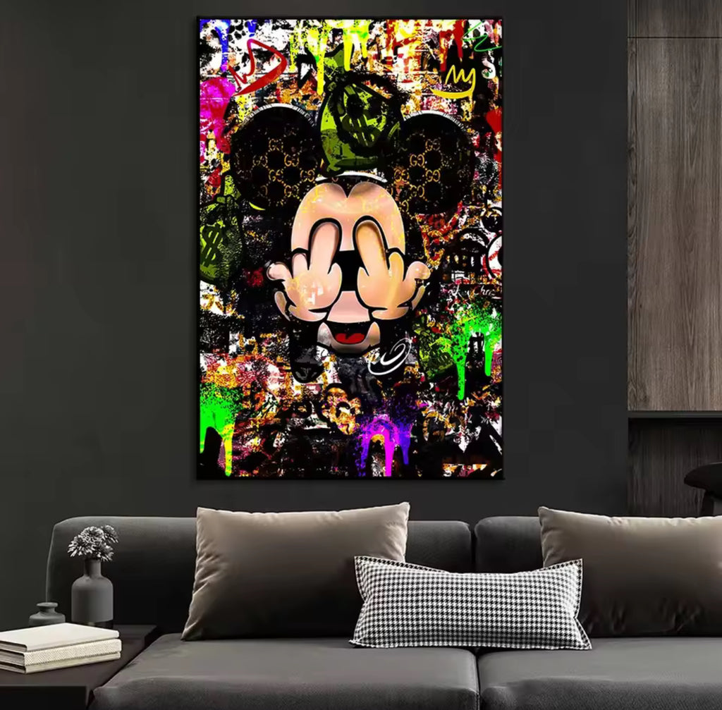 FAIR LUXURY HOME – Rebel Mickey Graffiti (50×70 cm)