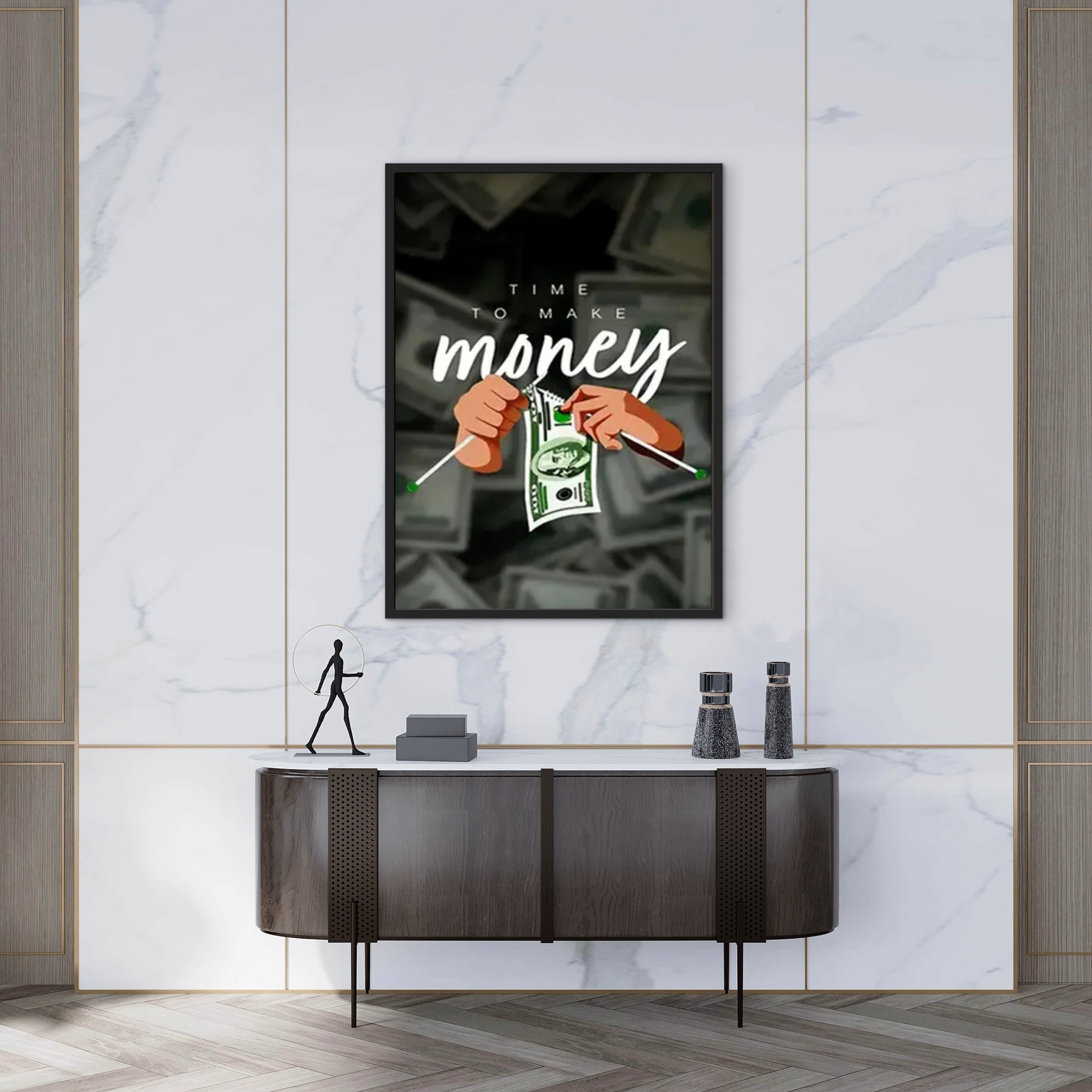 Fair Luxury Home – 60×40 cm Premium Art Print im schwarzen Rahmen